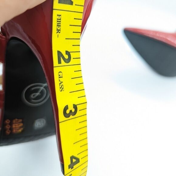 Red patent Chinese Laundry Women's Pointy Toe Ankle Strap Strappy Stiletto Heels - Picture 13 of 13